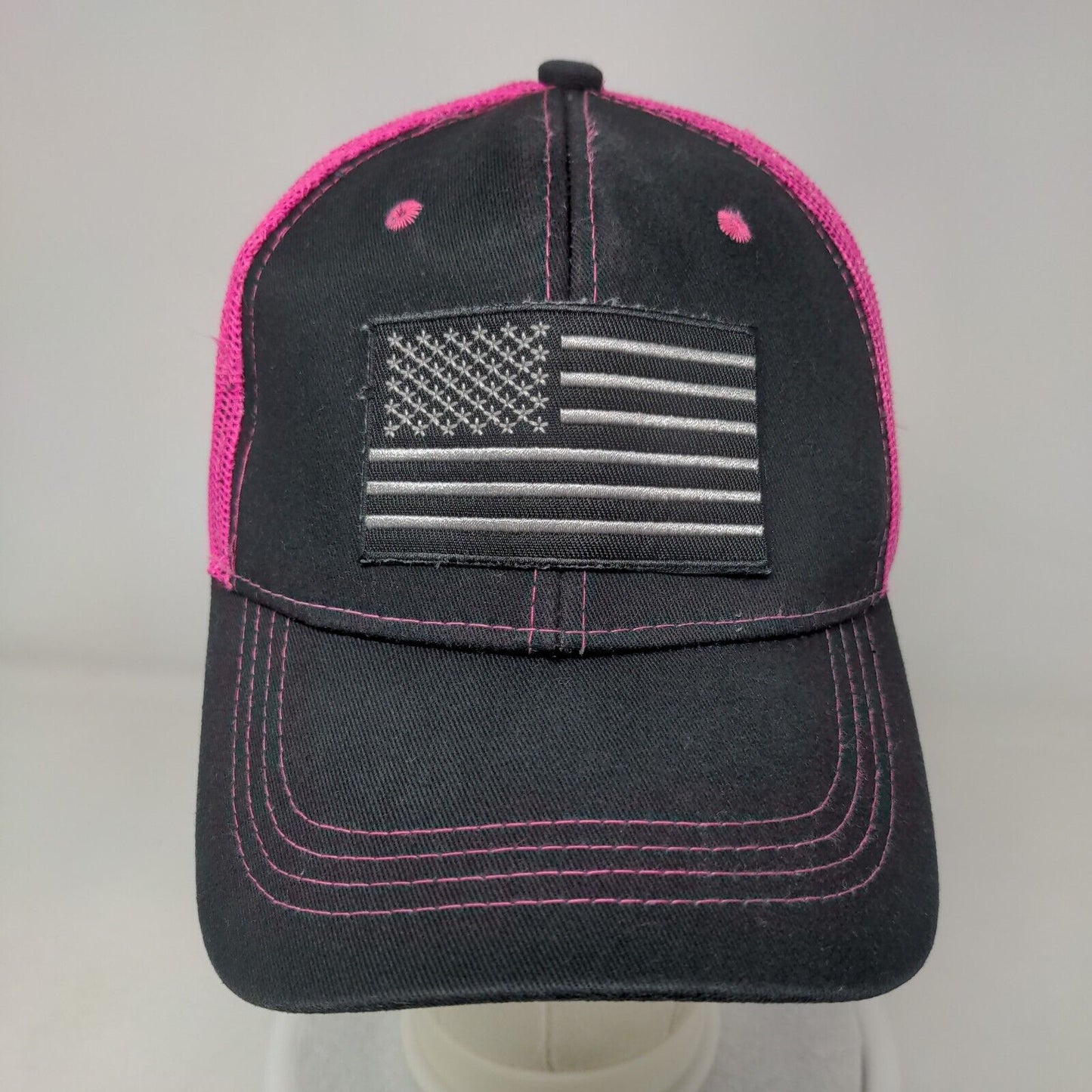 American Flag Snapback Mesh Back Trucker Hat Multi One Size 6 Panel