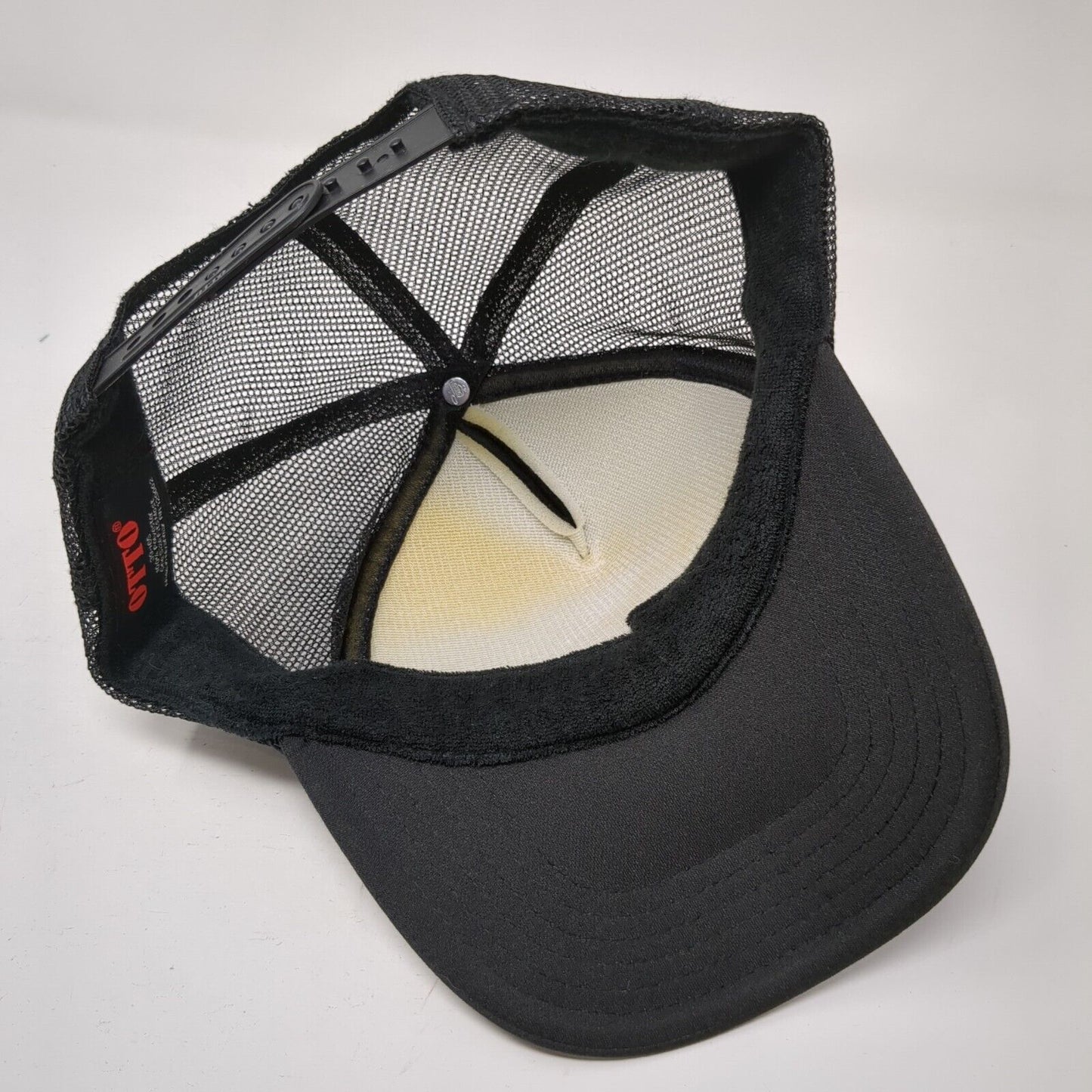 EV Snapback Trucker Hat Black OSFM Adjustable Mesh Back 6 Panel Rope Otto