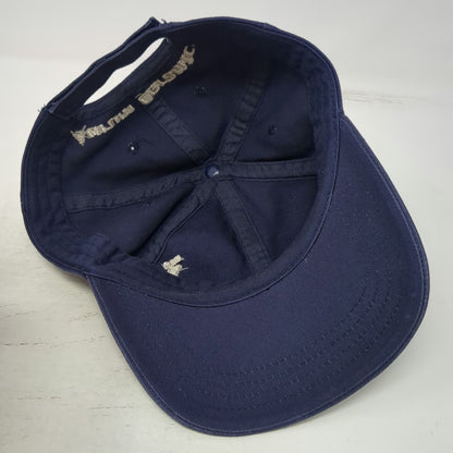 Blue Baseball Cap One Size Golfer Aurum Ceramic Strapback Silver Embroidery Hat