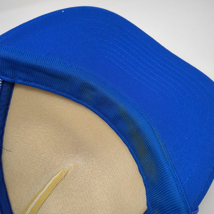 Blue Fleetwood Idaho Trucker Hat One Size Mesh Back Snapback Foam Front Print