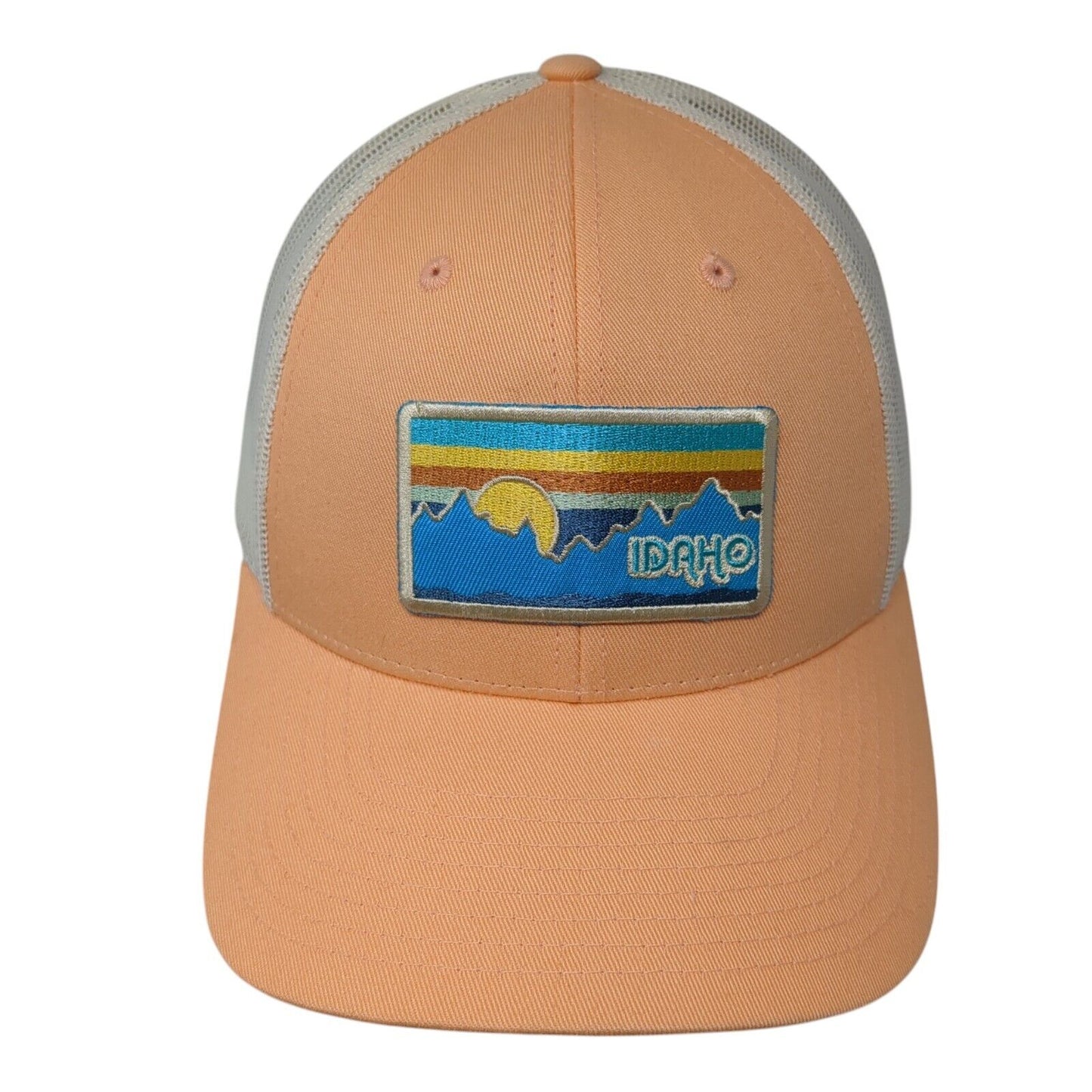 Idaho Snapback Trucker Hat Orange Small Adjustable Mesh Back Richardson