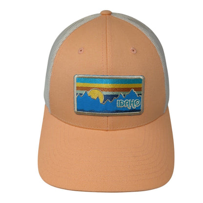 Idaho Snapback Trucker Hat Orange Small Adjustable Mesh Back Richardson