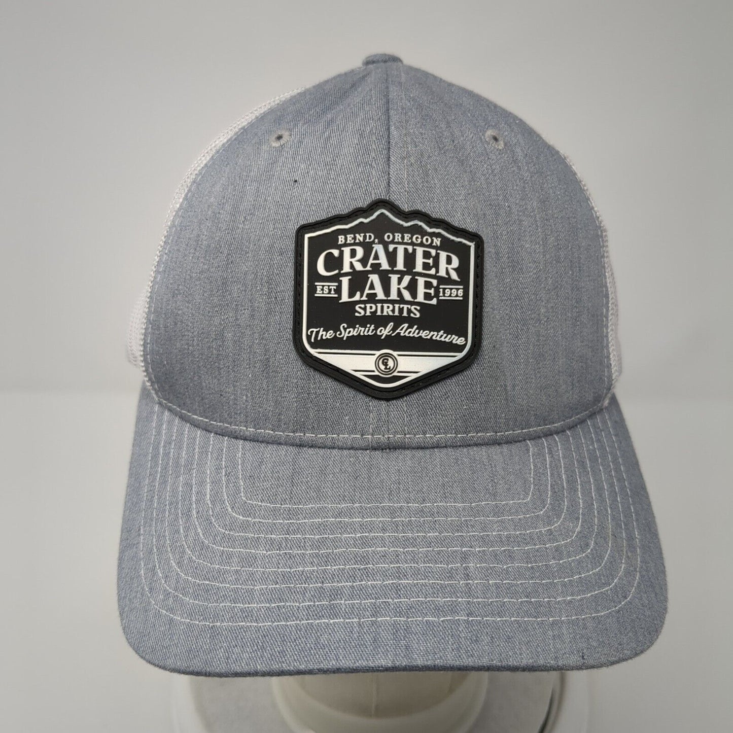 Bend Oregon Crater Lake Spirits Est 1996 Snapback Trucker Hat Gray OS Richardson