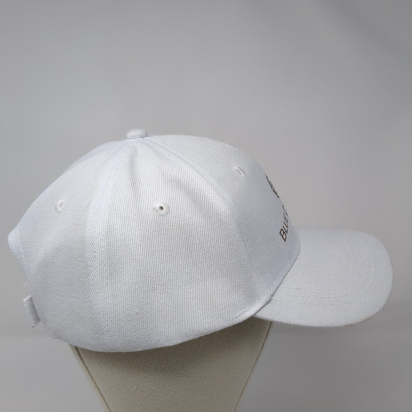 Blue Diamond Strapback Hat White One Size Adjustable Solid 6 Panel