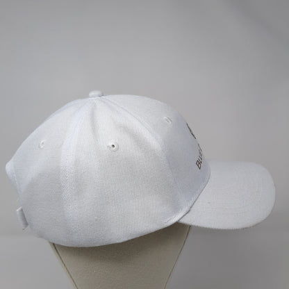 Blue Diamond Strapback Hat White One Size Adjustable Solid 6 Panel