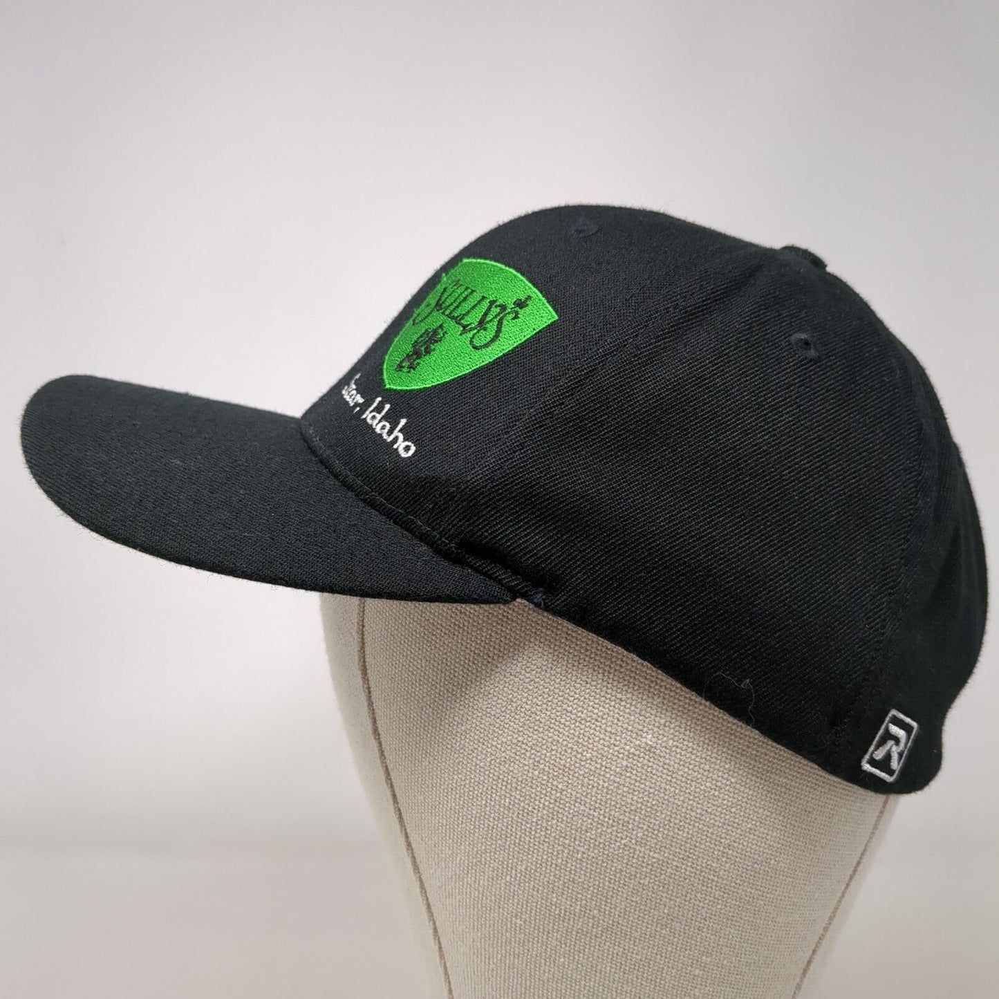Sully's Star Idaho Fitted Hat Black SM-MD Embroidered Flexfit 6 Panel