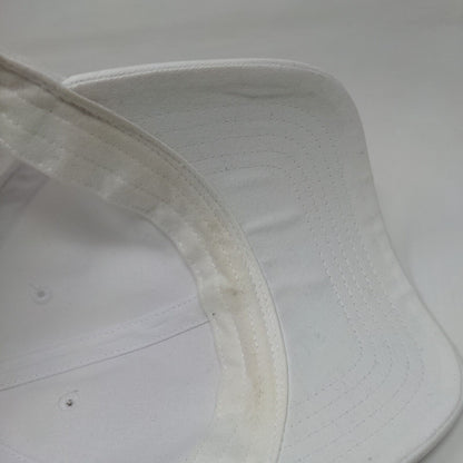 Unbranded Slideback Hat White OSFM Adjustable Solid 6 Panel Blank