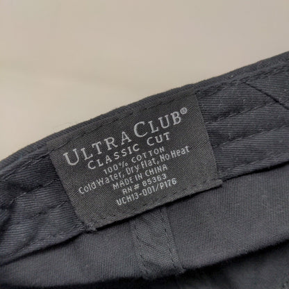 Ultra Club Men's Slideback Hat Black Embroidered FA Logo 100% Cotton