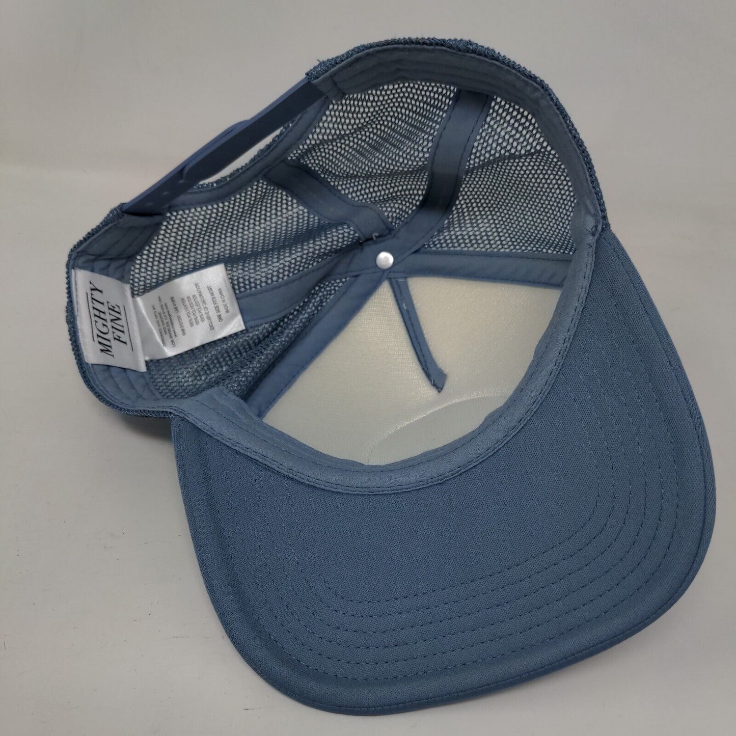 Make Everyday Earth Day Snapback Mesh Back Trucker Hat Blue OSFM Mighty Fine