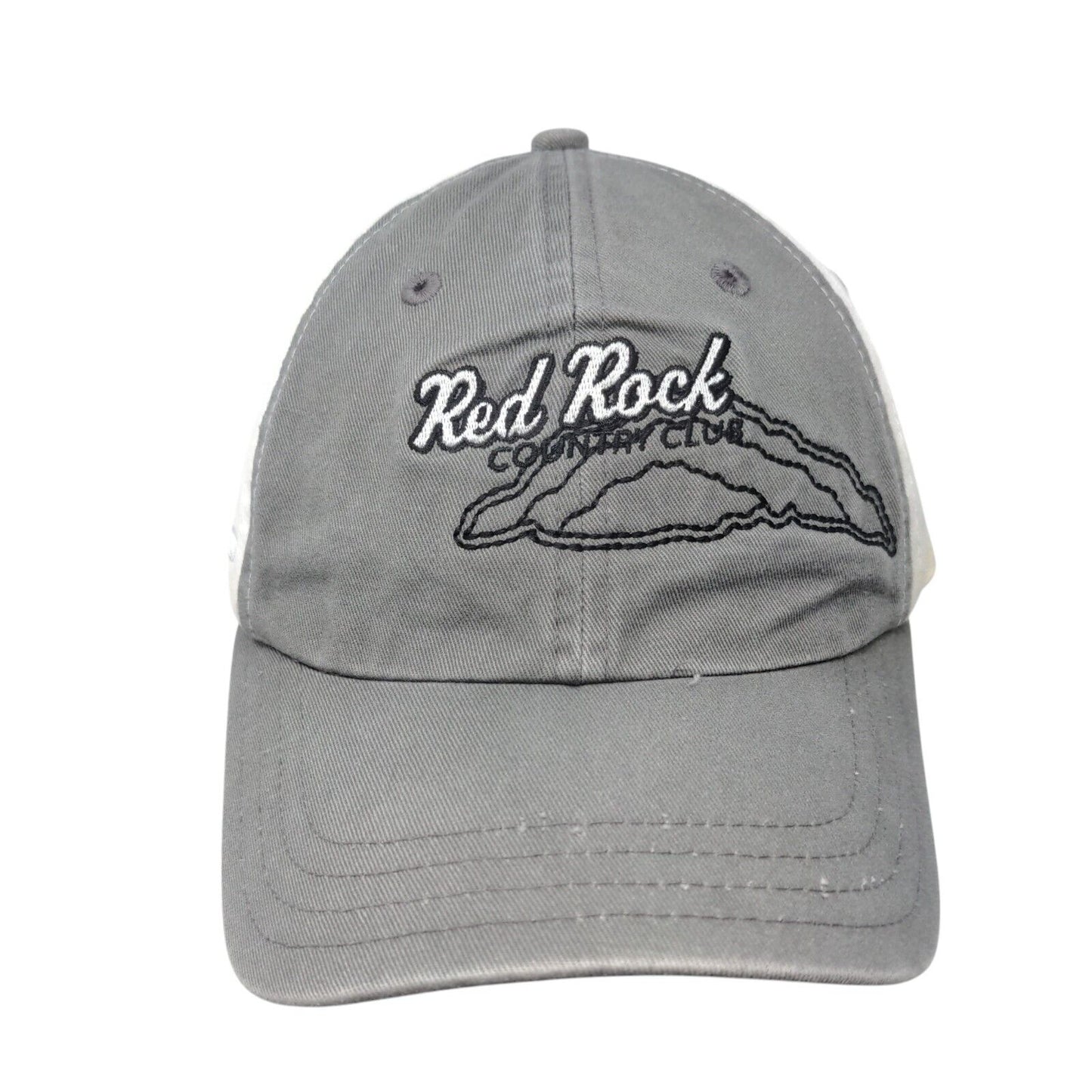Red Rock Country Club Slideback Hat Gray OSFA Adjustable Embroidered Pukka