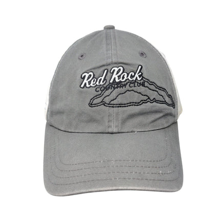 Red Rock Country Club Slideback Hat Gray OSFA Adjustable Embroidered Pukka
