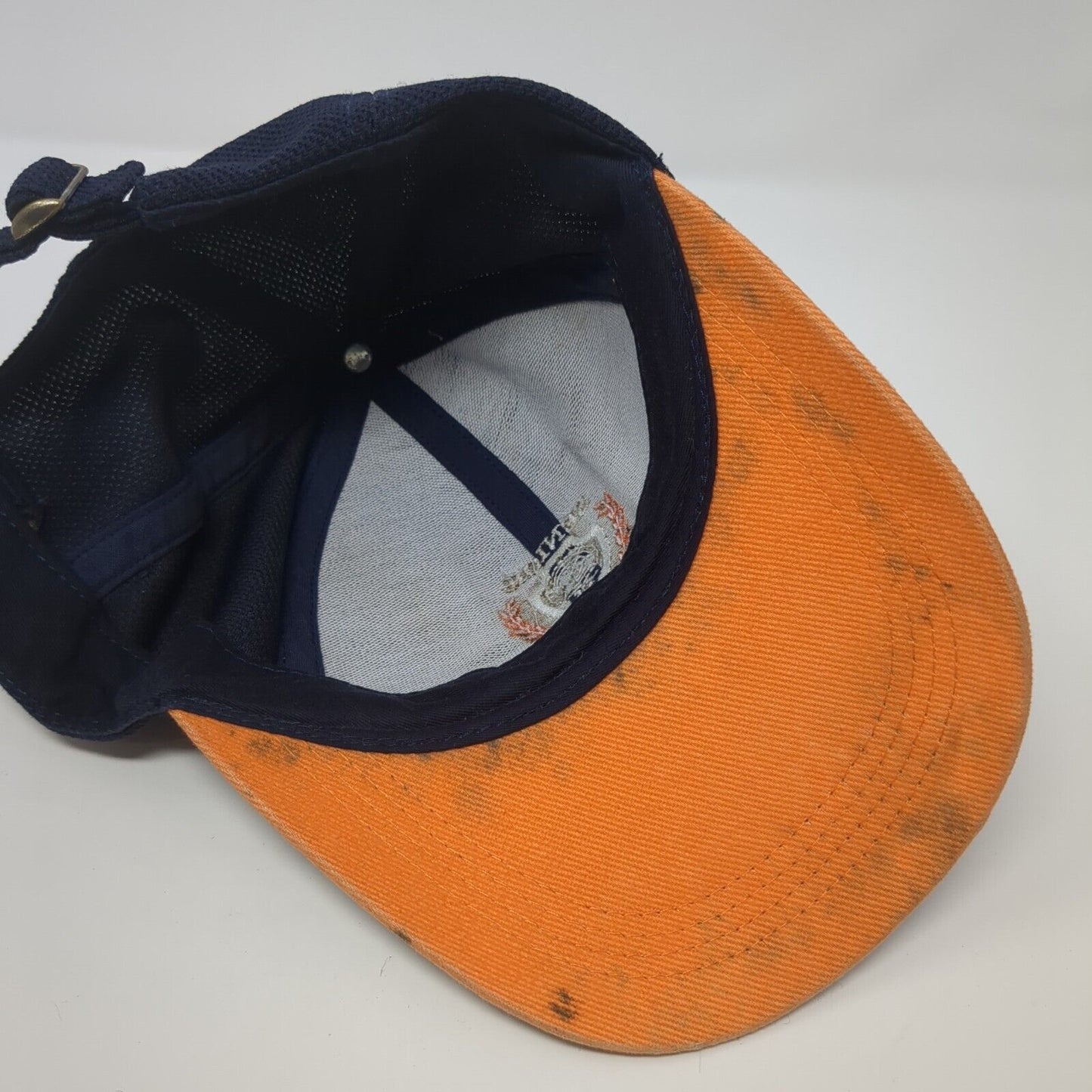 Senior Slideback Hat Blue One Size Adjustable Embroidered Vented Holes 6 Panel