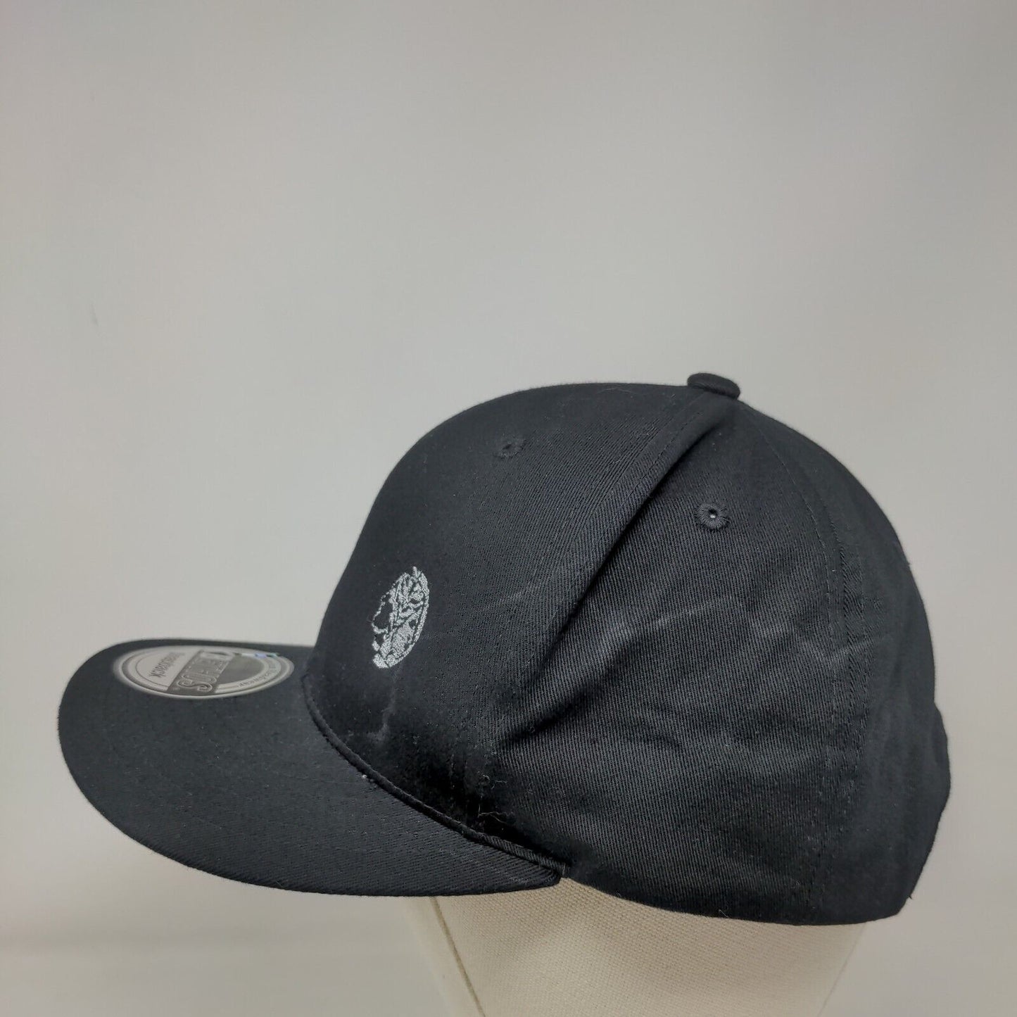 KB ETHOS Snapback Hat Black One Size Adjustable Embroidered 6 Panel Cotton