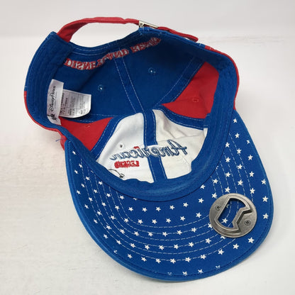 Disney Parks Baseball Cap White One Size Mickey Mouse Bottle Opener Red Blue Hat