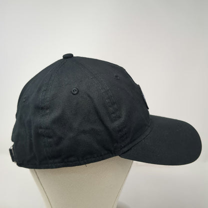 New Era Baseball Cap Black OSFM Worldwide Pattern Patch Slideback Adjustable hat