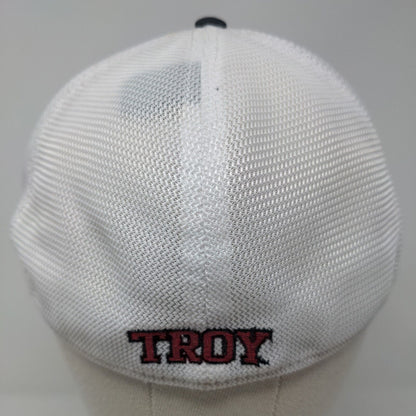 Troy Fitted Mesh Back Hat Red Embroidered Logo The Game Pro Poly Blend