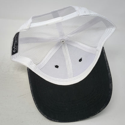 Realtree Trucker Hat Black White OSFM Camo Mesh Back Snapback Hunting Outdoor