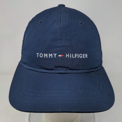 Tommy Hilfiger Strapback Hat Blue One Size Adjustable Embroidered 6 Panel