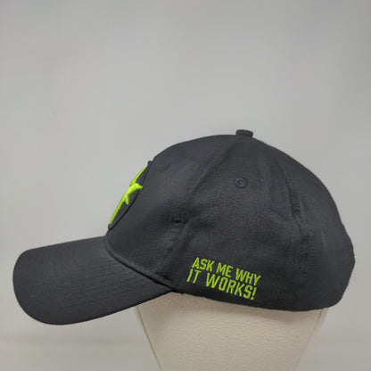 Ask Me Why It Works Slideback Hat Black One Size Embroidered 6 Panel