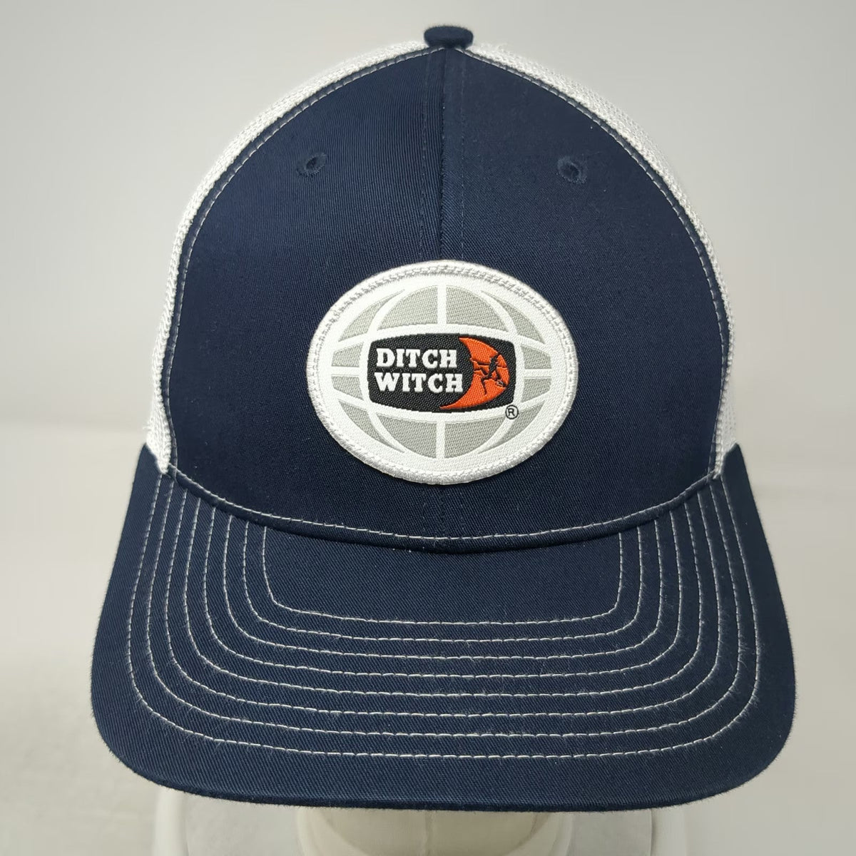 Richardson Trucker Hat Blue S Ditch Witch Industrial Logo Mesh Snapback