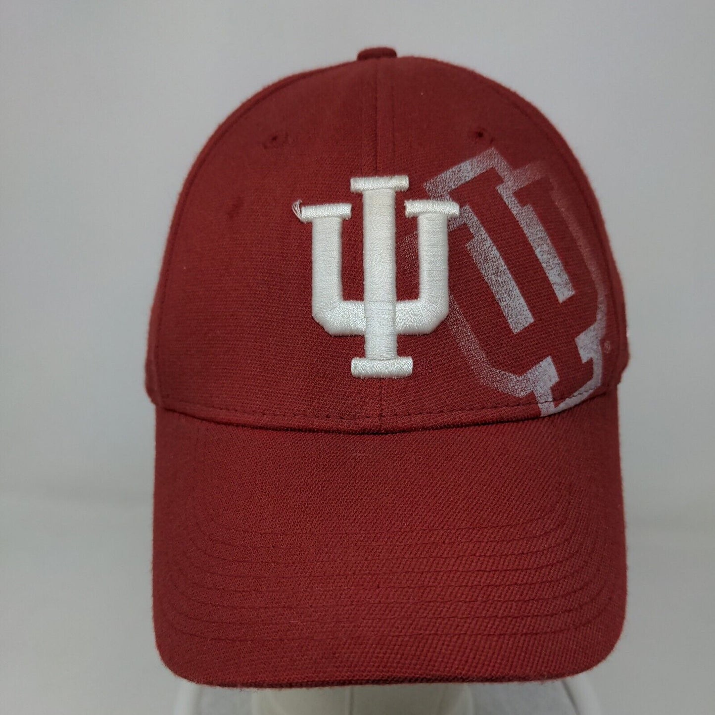 Nike Team Men's Swoosh Flex Fitted Hat Red Size M/L IU Indiana Hoosiers Logo