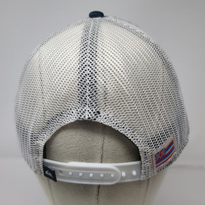 Quiksilver Trucker Hat Blue One Size Hawaii Mesh Back Logo Snapback Gradient