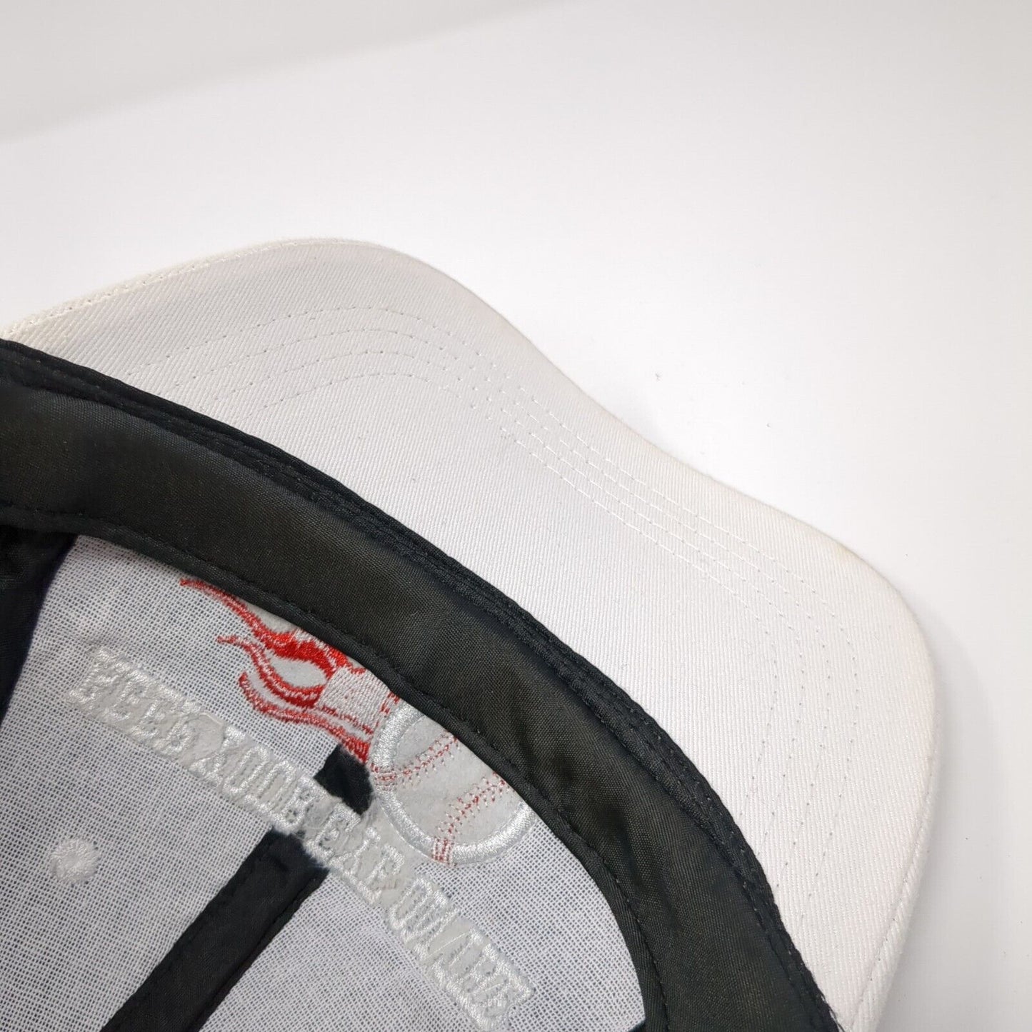 Keep Your Eye On The Ball Strapback Hat Black OS Adjustable Embroidered Cotton