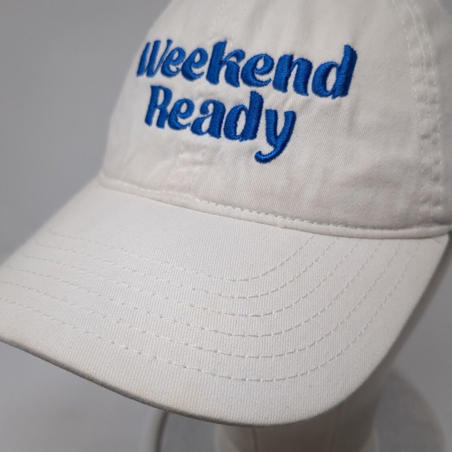 Weekend Ready Slideback Hat White One Size Adjustable Mighty Fine
