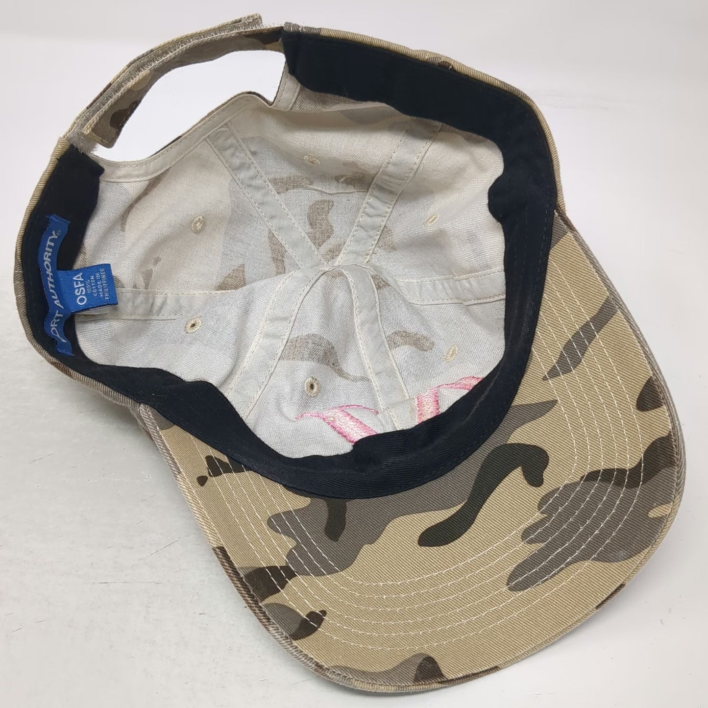 Port Authority Baseball Cap Green Camo Pink Delta Zeta Sorority One Size Hat