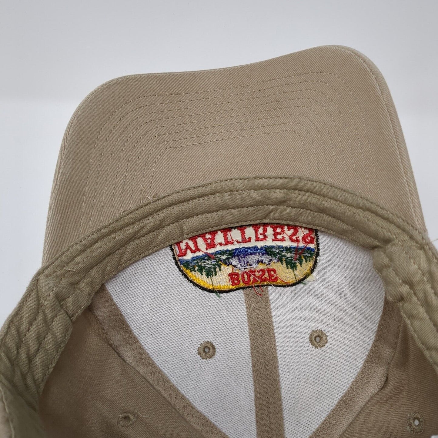 Boise Mattress Strapback Hat Tan One Size Adjustable Embroidered KC