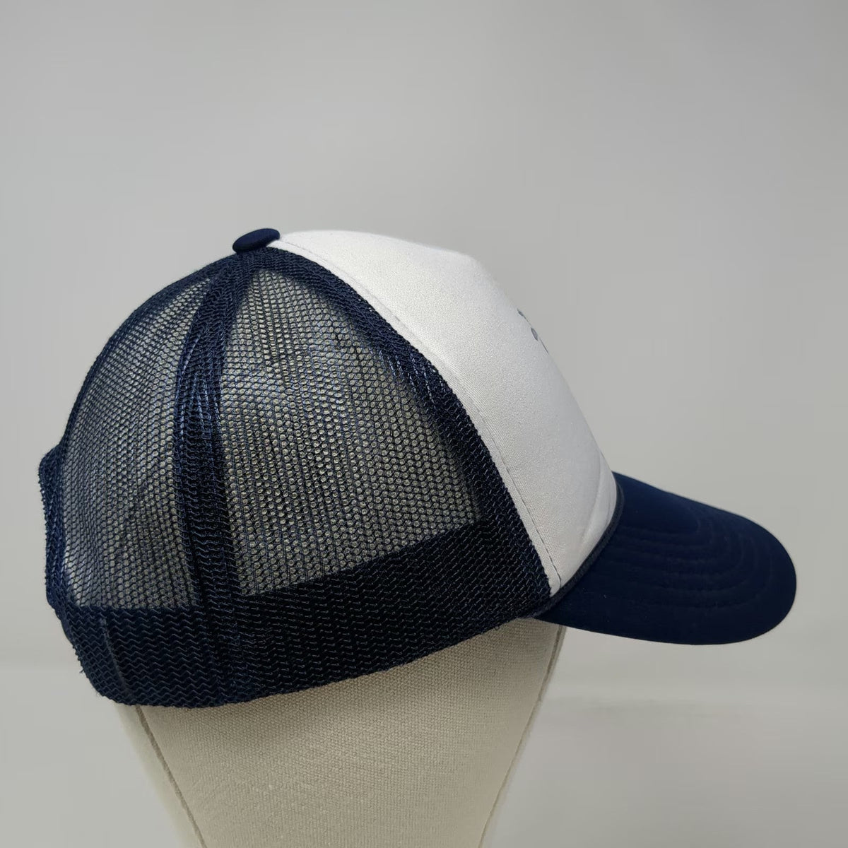 Trucker Hat Blue White One Size Mesh Snapback RC 2025 Rio Grande PR Palm Tree