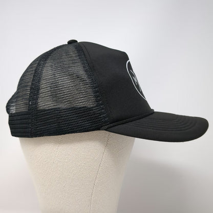 Trucker Hat Black One Size Mesh Back Snapback Foam Front Mama White Graphic