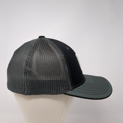 Letter N Fitted Mesh Back Trucker Hat Gray 7 3/8-8 Embroidered 6 Panel