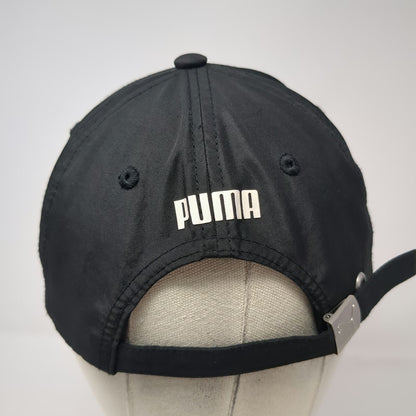 Puma Baseball Cap Black One Size Adjustable Lightweight Polyester Slideback Hat