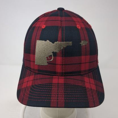 Idaho Tree Gun Fitted Baseball Cap Multicolor XL Checkered Flexfit Yupoong