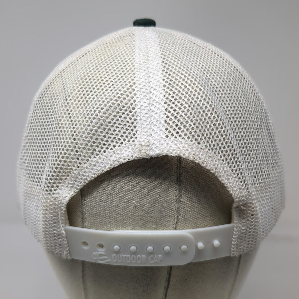 Outdoor Cap Trucker Hat Black White One Size Leather Patch Floral Tooled Mesh