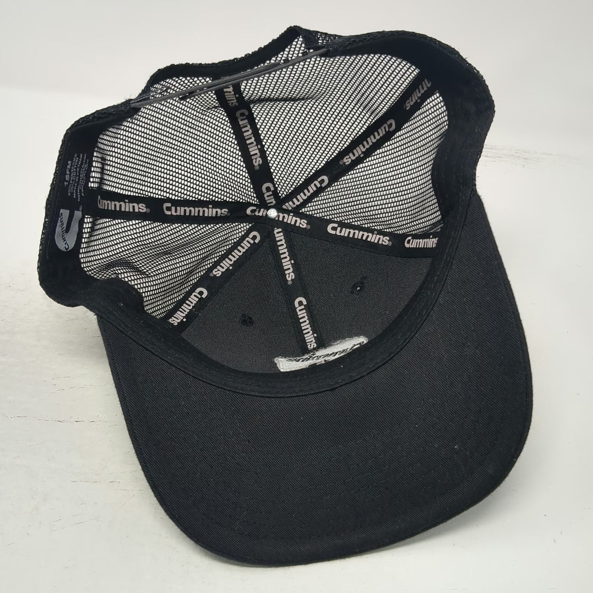 Cummins Trucker Hat Black One Size Mesh Back Structured Embroidered Snapback