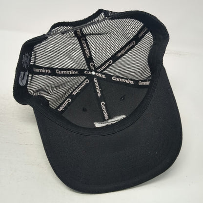 Cummins Trucker Hat Black One Size Mesh Back Structured Embroidered Snapback
