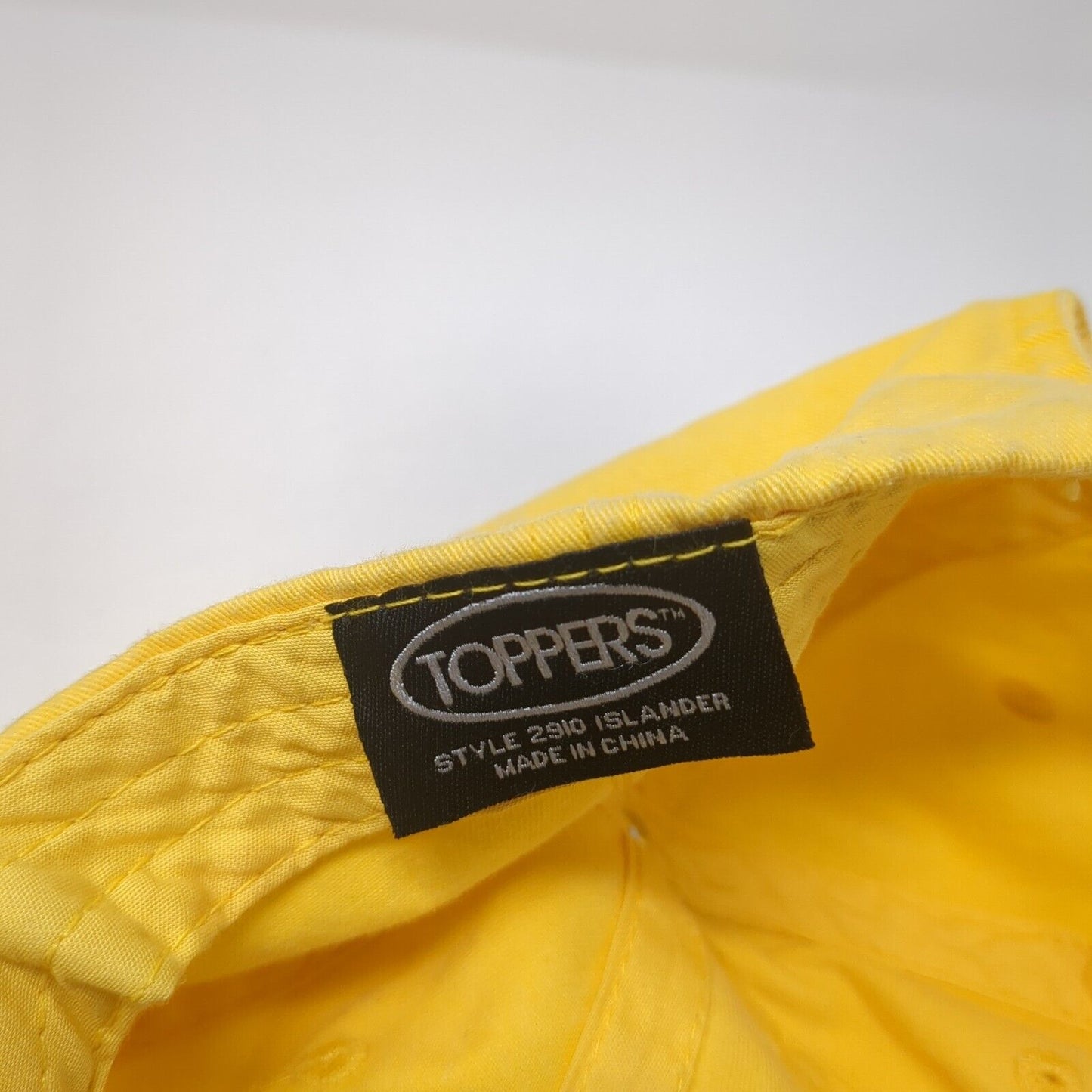 Lipton Slideback Hat Yellow One Size Adjustable Embroidered Toppers