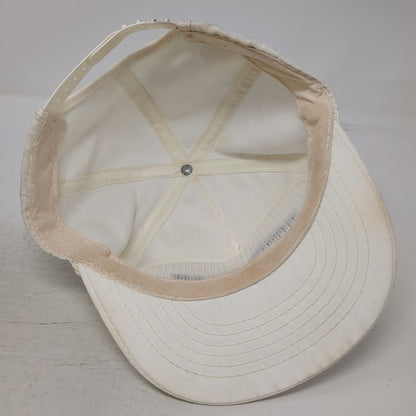 Goodyear Trucker White Vintage Rope Brim Snapback Hat Embroidered Logo Graphic