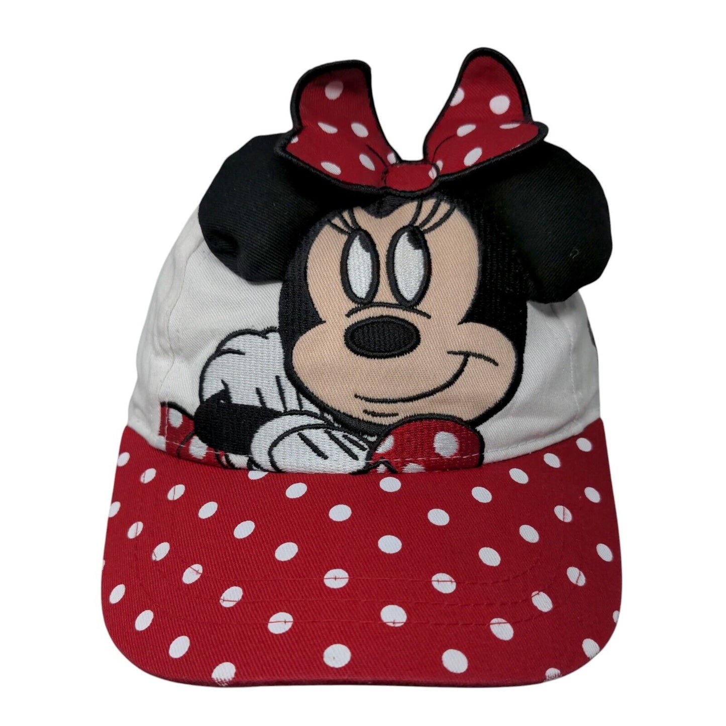 Disney Minnie Mouse Strapback Hat Multi One Size Embroidered Polka Dot