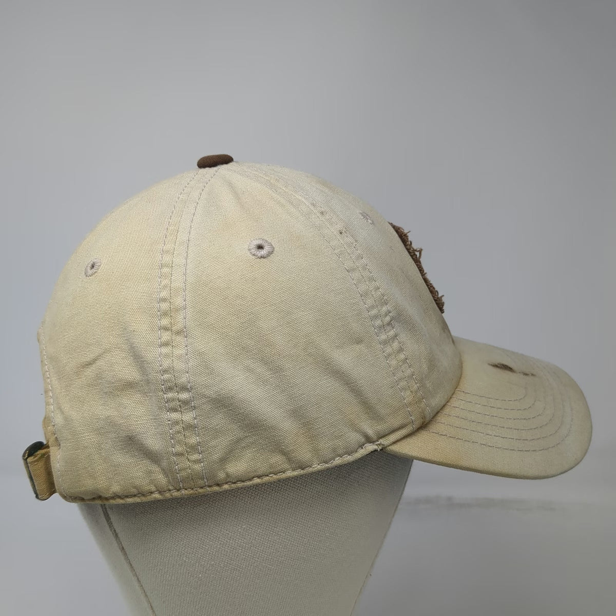 Captivating Headwear Beige Brown Baseball Cap One Size Big Game Lodge Deer Hat