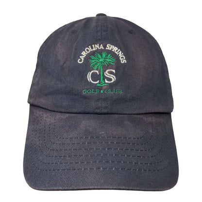 Carolina Springs Golf Club Slideback Hat Blue OSFM Adjustable Embroidered Cotton
