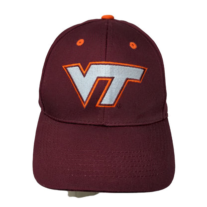 Captivating Headwear Men's Strapback Hat Red Embroidered Virginita Tech VT Logo