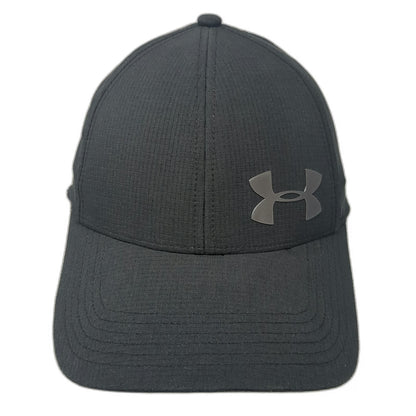 Under Armour Baseball Cap Black XL Fitted Polyester Logo Performance Workout Hat