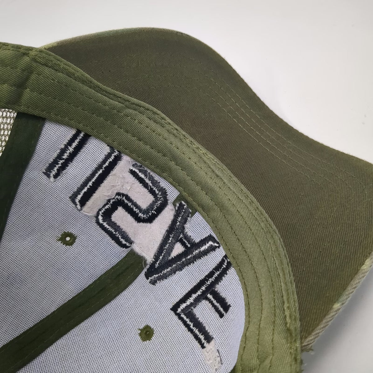 Green Camo USAF Military Trucker Hat One Size Mesh Snapback Side Flag Patch