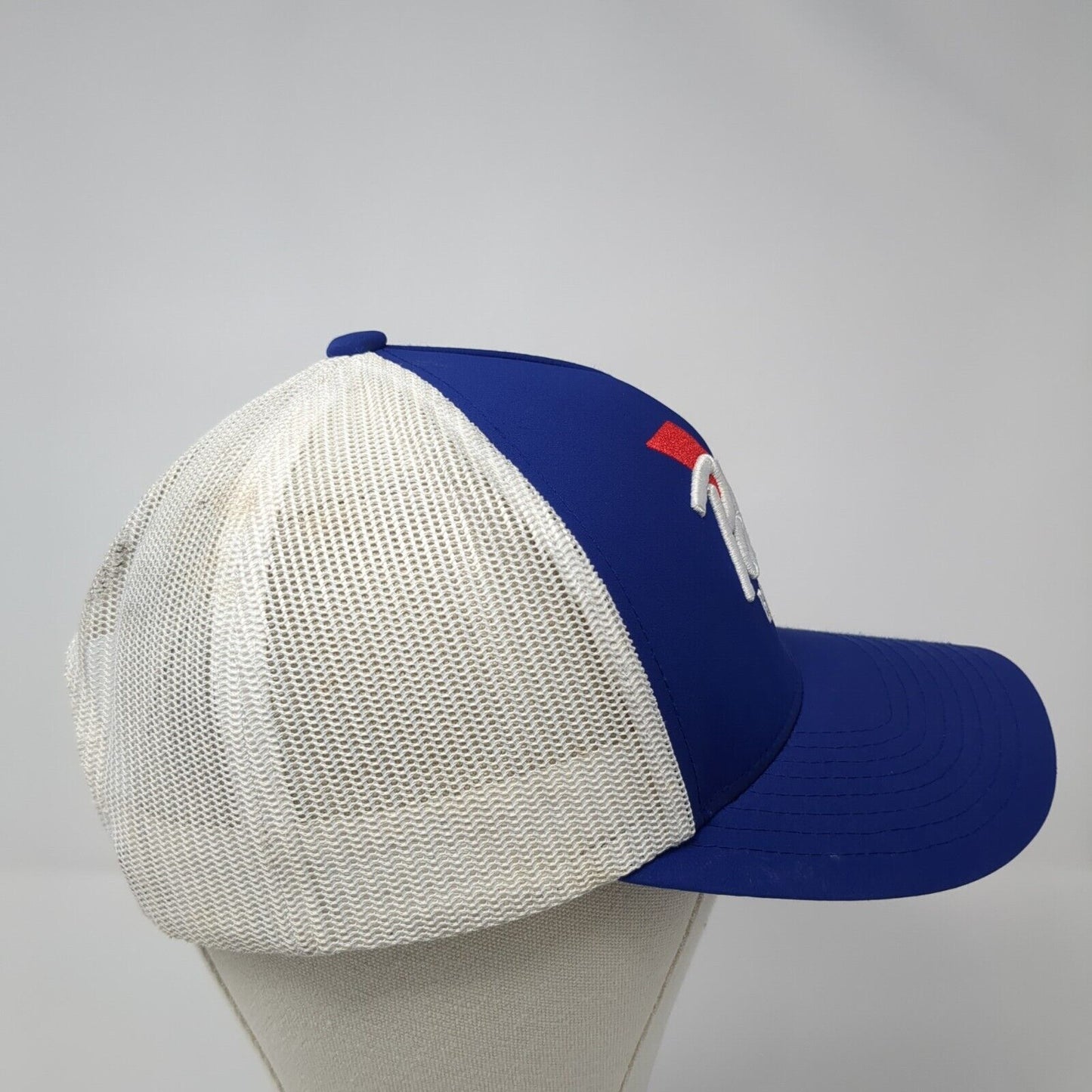 Pabst Blue Ribbon Strapback Trucker Hat Blue OS Adjustable Mesh Back Hooey