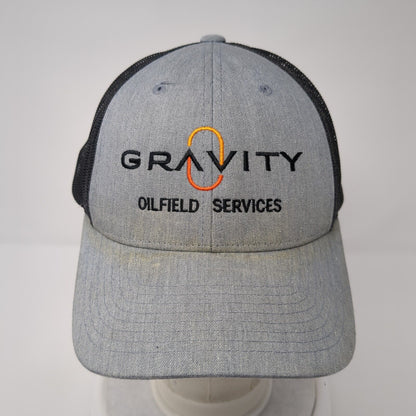 Gravity Oilfield Services Snapback Trucker Hat Gray M/L Mesh Back Richardson