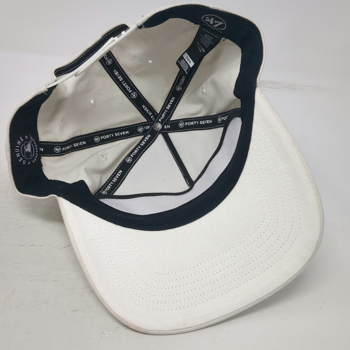 Los Angeles Dodgers MLB '47 5 Panel White Hat One Size Snapback Embroidered Logo