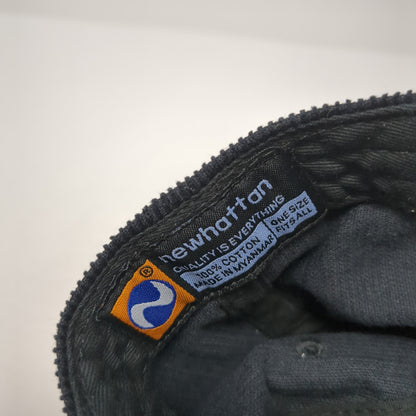 Newhattan Slideback Corduroy Hat Black One Size Adjustable 100% Cotton